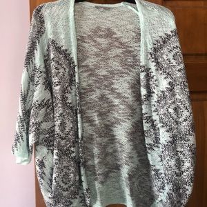 Teal and black cardigan